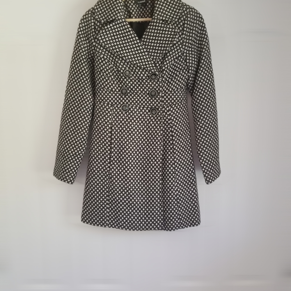 Black and White Vintage Coat